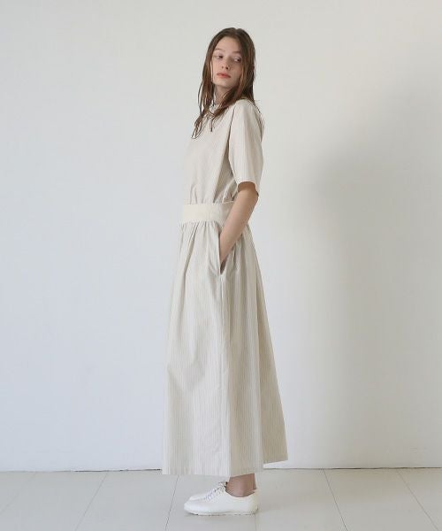 Mochi / home&miles.モチ / ホーム＆マイルズ.long skirt [ecru×striped]