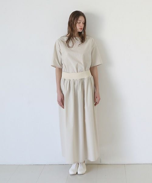 Mochi / home&miles.モチ / ホーム＆マイルズ.long skirt [ecru×striped]