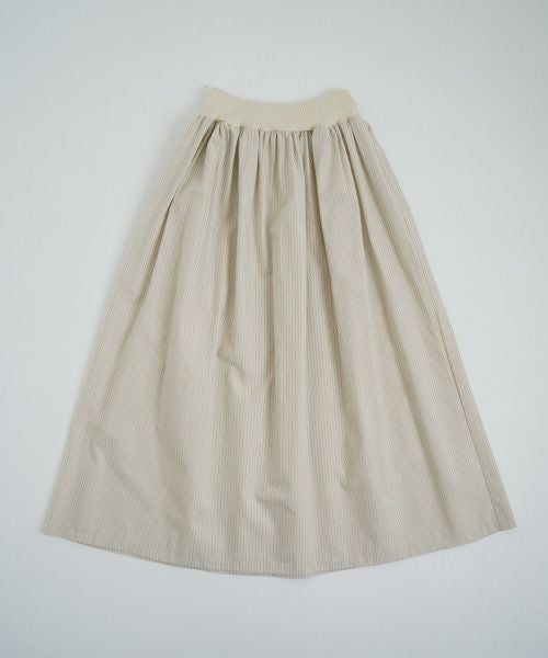 Mochi / home&miles.モチ / ホーム＆マイルズ.long skirt [ecru×striped]