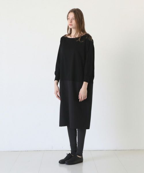 Mochi / home&miles.モチ / ホーム＆マイルズ.layered one piece [black×striped]