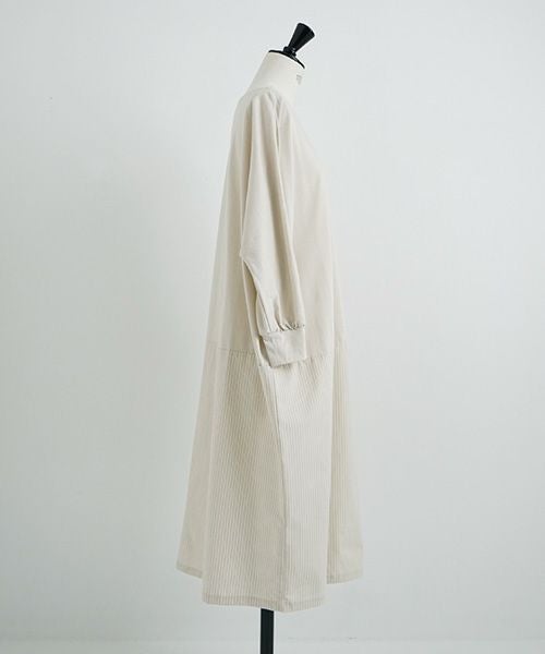 Mochi / home&miles.モチ / ホーム＆マイルズ.layered one piece [ecru×striped]