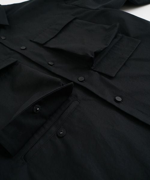 flight shirt-FINX COTTON vu-a23-s02[BLACK]