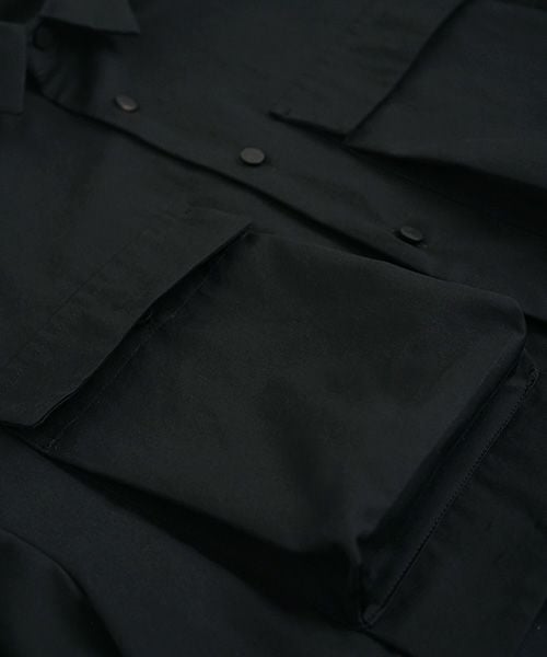 flight shirt-FINX COTTON vu-a23-s02[BLACK]