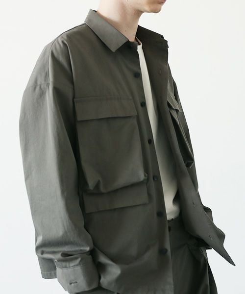 VU.ヴウ.flight shirt-FINX COTTON vu-a23-s02[DARK KHAKI]