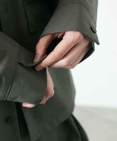 VU.ヴウ.flight shirt-FINX COTTON vu-a23-s02[DARK KHAKI]