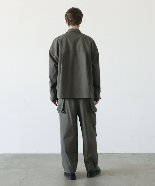 VU.ヴウ.flight shirt-FINX COTTON vu-a23-s02[DARK KHAKI]