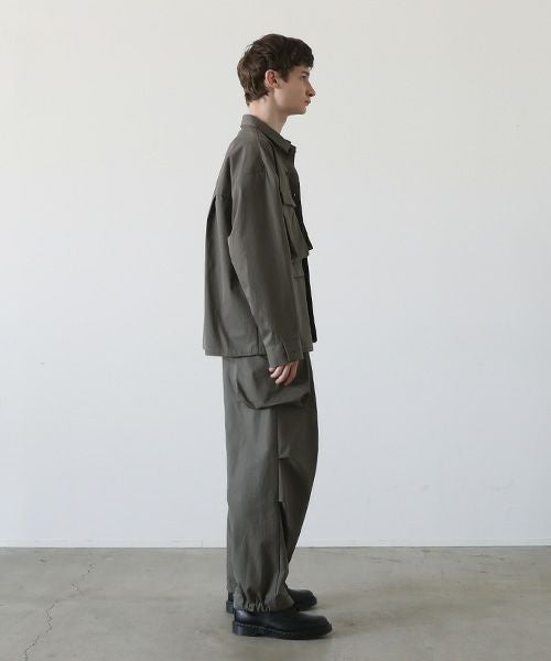 VU.ヴウ.flight shirt-FINX COTTON vu-a23-s02[DARK KHAKI]
