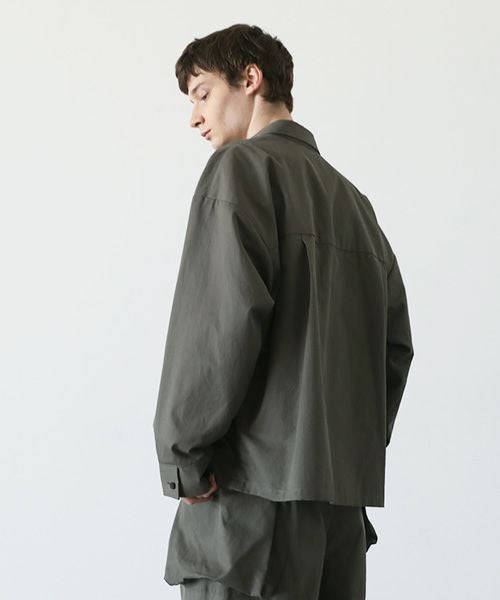VU.ヴウ.flight shirt-FINX COTTON vu-a23-s02[DARK KHAKI]