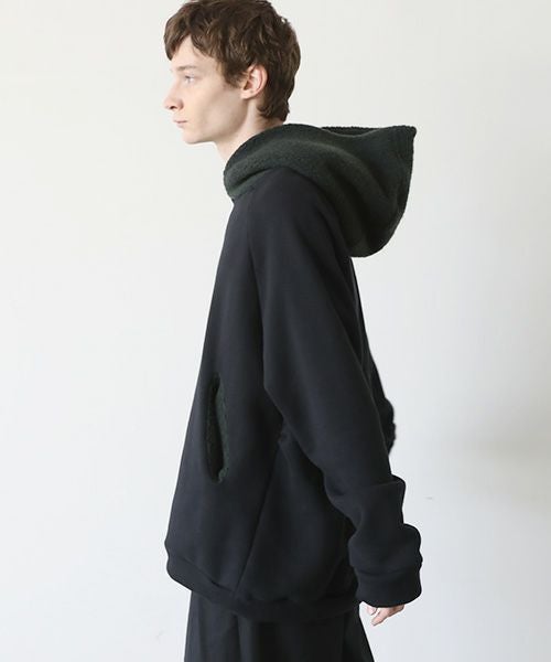 VU ballon over boa hoody vu-a23-t06[BLACK×MOSS GREEN]