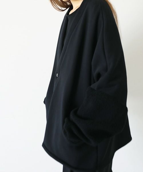 VU.ヴウ.boa sweat cardigan vu-a23-t07[BLACK]