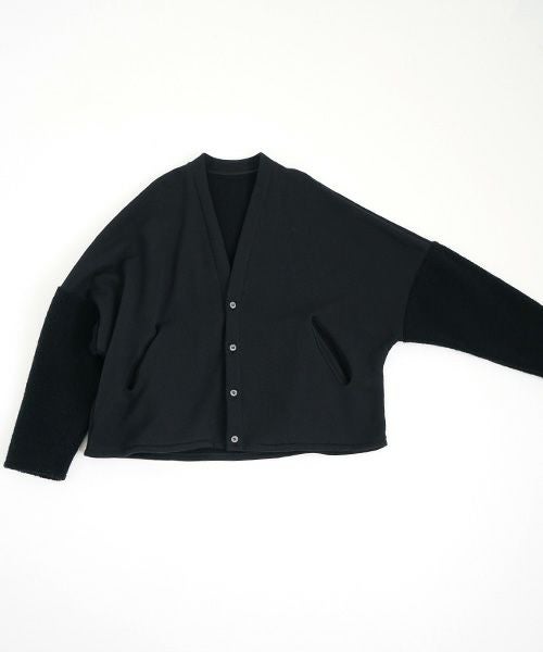 VU.ヴウ.boa sweat cardigan vu-a23-t07[BLACK]