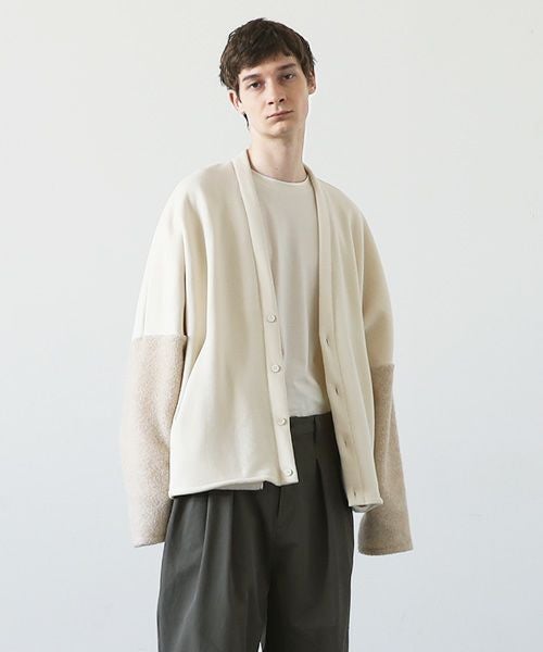 VUm ヴウエム boa sweat cardigan vu-a23-t07[OFF WHITE]