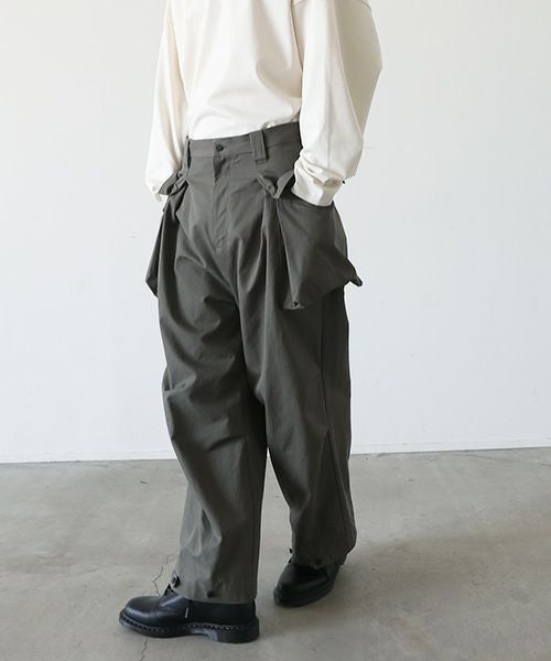 VU.ヴウ.flight pants-FINX COTTON vu-a23-p08[DARK KHAKI]