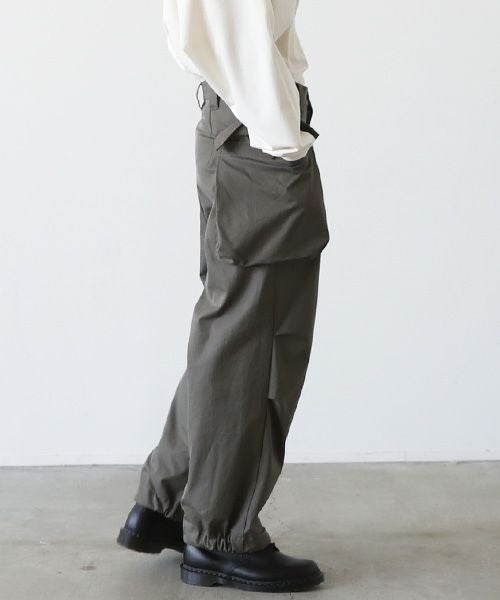 VU.ヴウ.flight pants-FINX COTTON vu-a23-p08[DARK KHAKI]