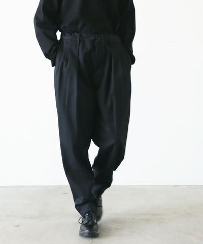 VU.ヴウ.tapered pants-FINX COTTON vu-a23-p10[BLACK]