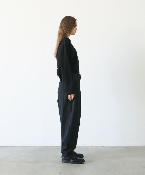 VU.ヴウ.tapered pants-FINX COTTON vu-a23-p10[BLACK]