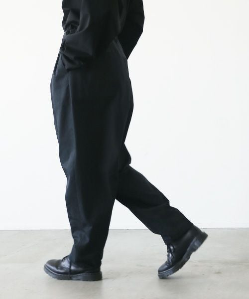 VU.ヴウ.tapered pants-FINX COTTON vu-a23-p10[BLACK]