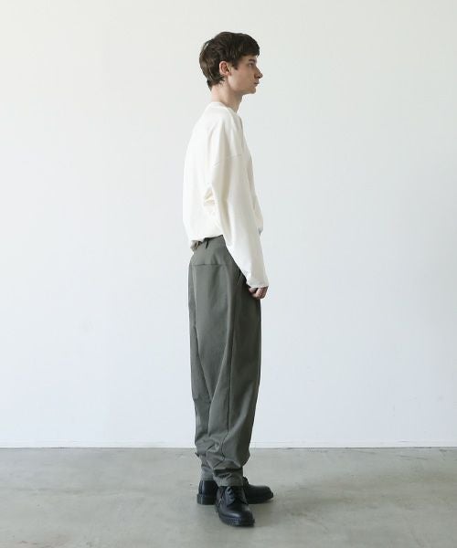 VU.ヴウ.tapered pants-FINX COTTON vu-a23-p10[DARK KHAKI]