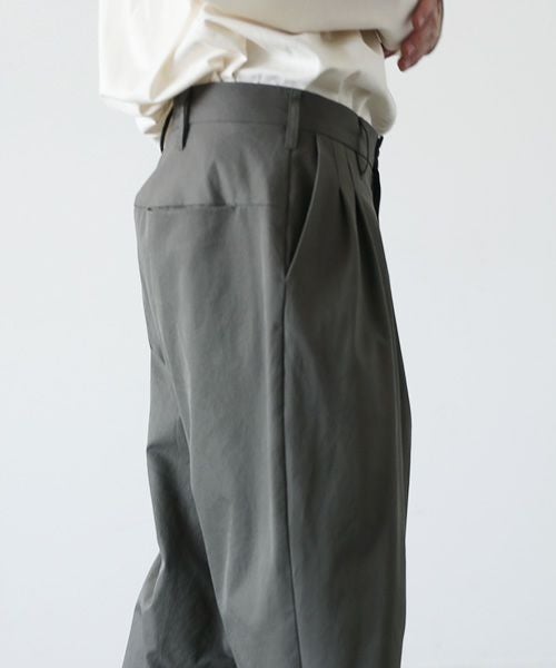VU.ヴウ.tapered pants-FINX COTTON vu-a23-p10[DARK KHAKI]