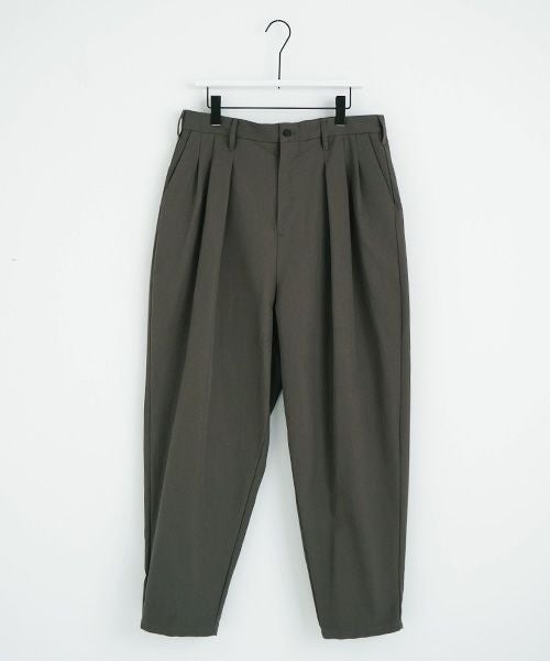 VU.ヴウ.tapered pants-FINX COTTON vu-a23-p10[DARK KHAKI]