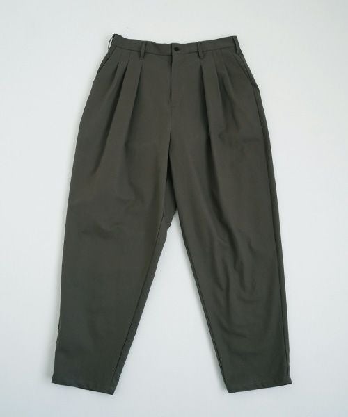 VU.ヴウ.tapered pants-FINX COTTON vu-a23-p10[DARK KHAKI]