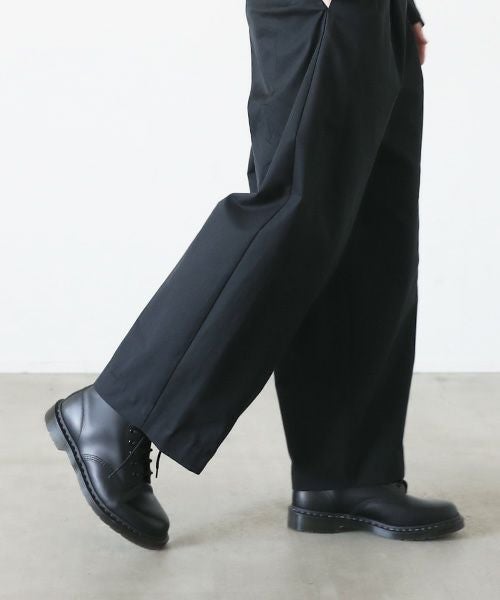 VU.ヴウ.knee wide pants-FINX COTTON vu-a23-p13[BLACK]