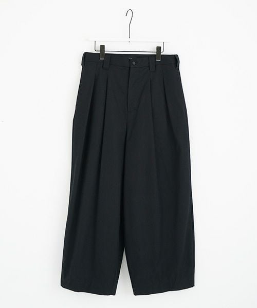VU.ヴウ.knee wide pants-FINX COTTON vu-a23-p13[BLACK]