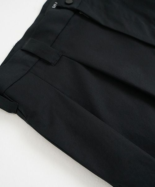 VU.ヴウ.knee wide pants-FINX COTTON vu-a23-p13[BLACK]