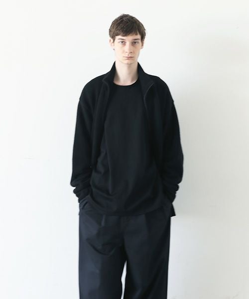 knee wide pants-FINX COTTON vu-a23-p13[BLACK]