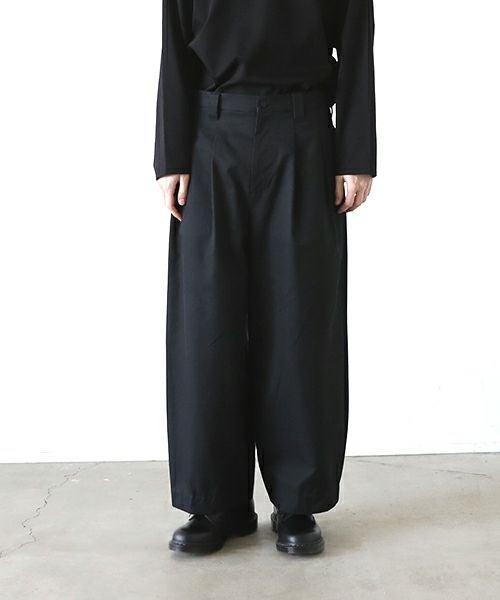 knee wide pants-FINX COTTON vu-a23-p13[BLACK]