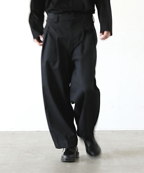 knee wide pants-FINX COTTON vu-a23-p13[BLACK]