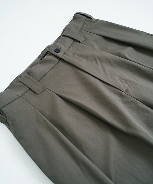 VU.ヴウ.knee wide pants-FINX COTTON vu-a23-p13[DARK KHAKI]