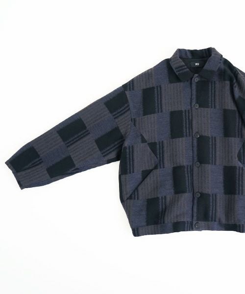 VU.ヴウ.check shirt collar bluson vu-a23-b16[CHECK]