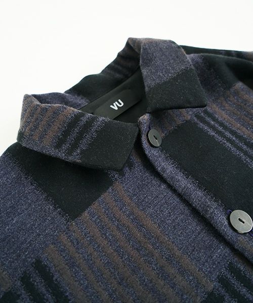 VU.ヴウ.check shirt collar bluson vu-a23-b16[CHECK]