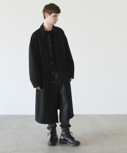 VU.ヴウ.long wide coat vu-a23-c20[BLACK]