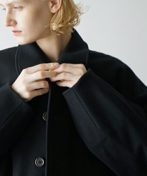 VU.ヴウ.long wide coat vu-a23-c20[BLACK]