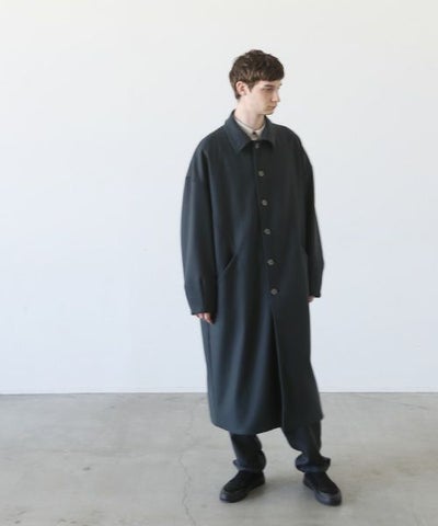 VU.ヴウ.long wide coat vu-a23-c20[MOSS DARK GRAY]
