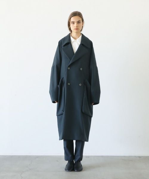 VU.ヴウ.shawl collar coat vu-a23-c21[MOSS DARK GRAY]