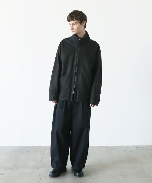 VU.ヴウ.deer leather stand collar bluson vu-a23-b25[BLACK]