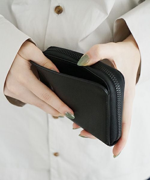 新品  プレミアムレザージップウォレット ¥22000 VUm PRODUCT B13 zip wallet cow leather / black