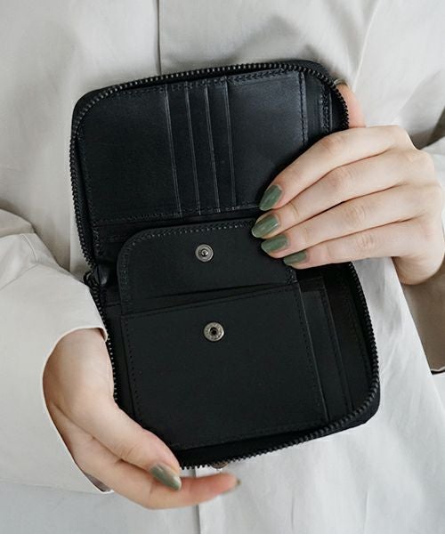 VU PRODUCT ヴウプロダクト cow leather zip wallet [BLACK] vu-product-B13 ワックスレザージップウォレット　栃木レザー財布
