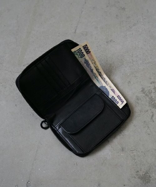 VU PRODUCT ヴウプロダクト cow leather zip wallet [BLACK] vu-product-B13 ワックスレザージップウォレット　栃木レザー財布