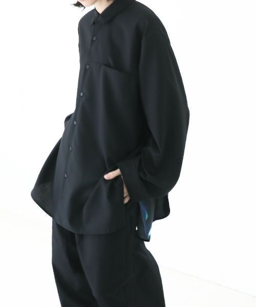 VUy.ヴウワイ.two slit shirt vuy-a23-s01[BLACK×PAINT]