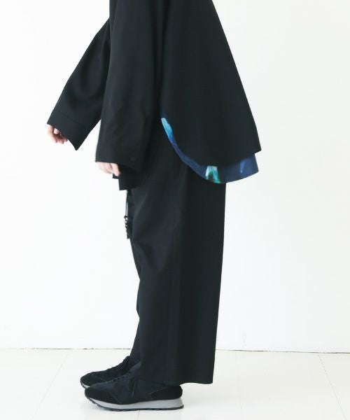VUy.ヴウワイ.two slit shirt vuy-a23-s01[BLACK×PAINT]