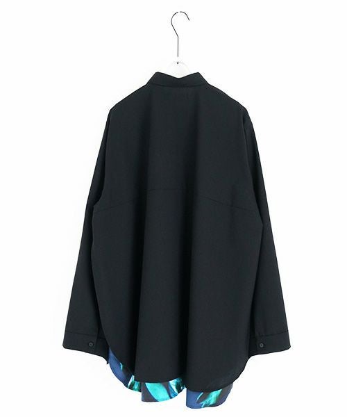 VUy.ヴウワイ.two slit shirt vuy-a23-s01[BLACK×PAINT]