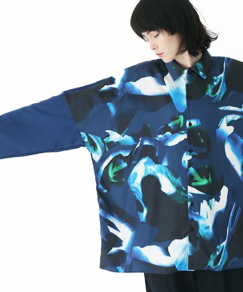 VUy.ヴウワイ.dolman shirt vuy-a23-s02[BLUE×PAINT]