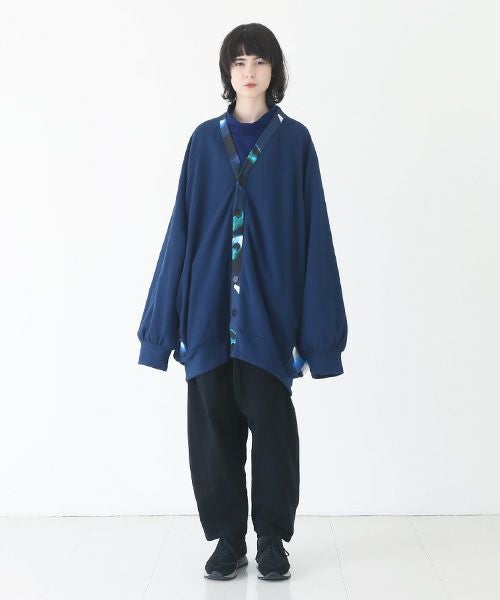 VUy.ヴウワイ.big cardigan vuy-a23-k03[BLUE×PAINT]