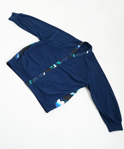VUy.ヴウワイ.big cardigan vuy-a23-k03[BLUE×PAINT]