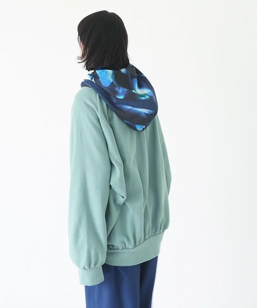 VUy.ヴウワイ.big hoody vuy-a23-k04[GREEN×PAINT]
