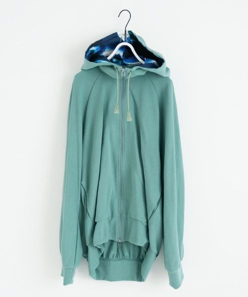 VUy.ヴウワイ.big hoody vuy-a23-k04[GREEN×PAINT]